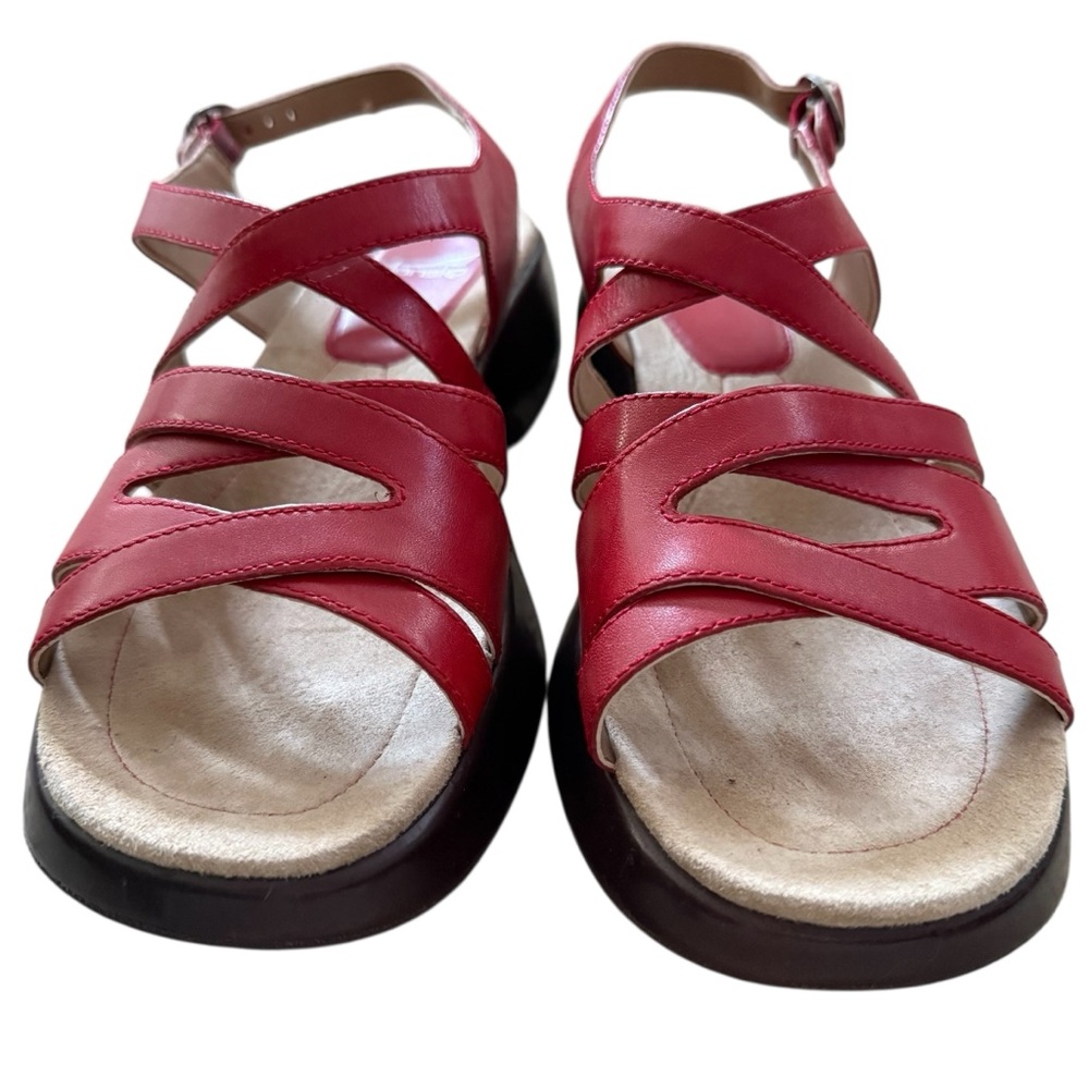 Dansko Red Strappy Leather Sandals size 39 - Picture 3 of 8